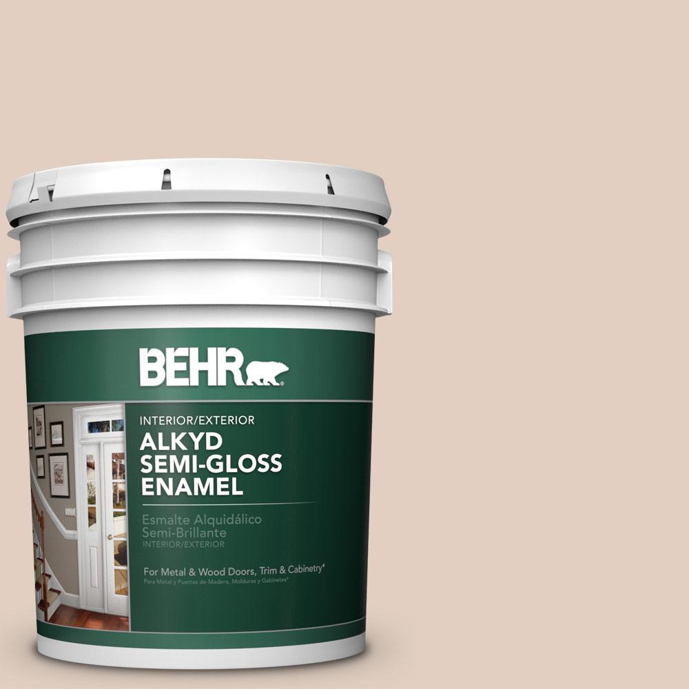 Behr 5 Gal N240 2 Adobe Sand Urethane Alkyd Semi Gloss Enamel N240 2 Adobe Sand Urethane Alkyd Semi Gloss Enamel Interior Exterior Paint