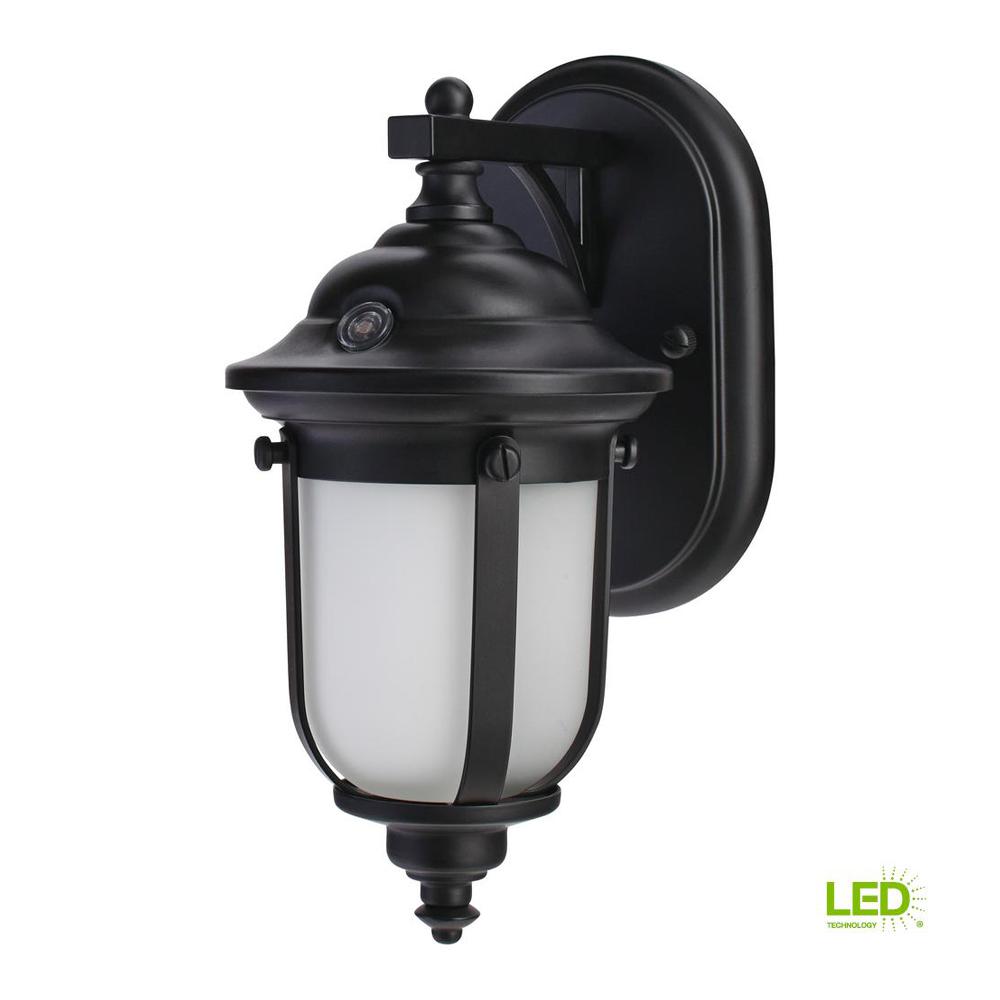 Home Decorators Collection Led Small Exterior Wall Light With Dusk