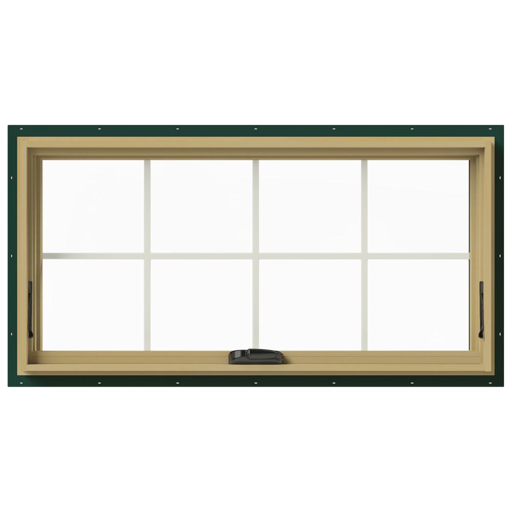 JELD-WEN 48 in. x 24 in. W-2500 Awning Aluminum Clad Wood Window ...