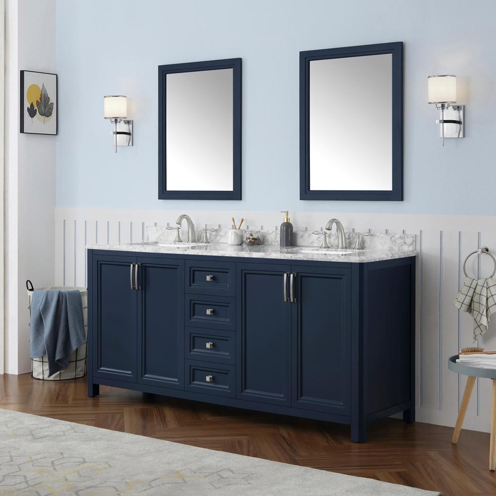 Home Decorators Collection Sandon 72 In, Blue Bath Vanity Cabinets