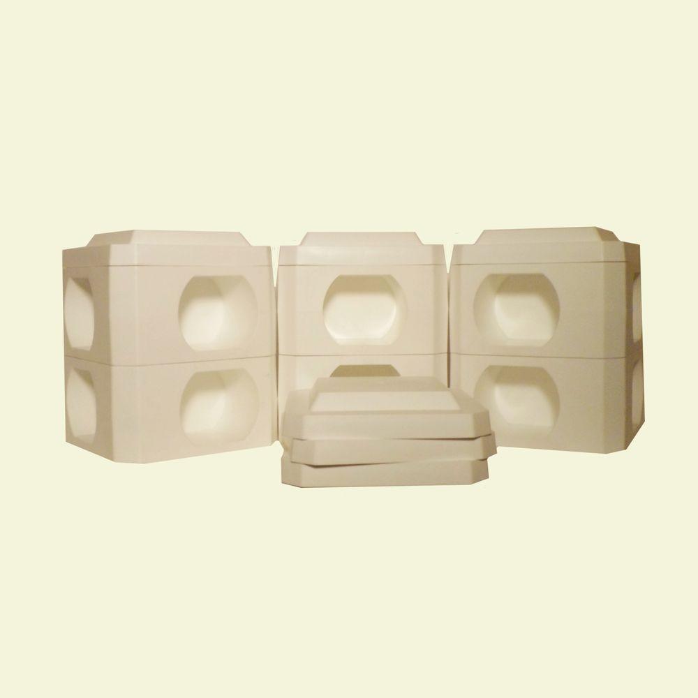 Border Blocks 8 ft. x 16 ft. Raised Bed 1 Landscaping Timber High White