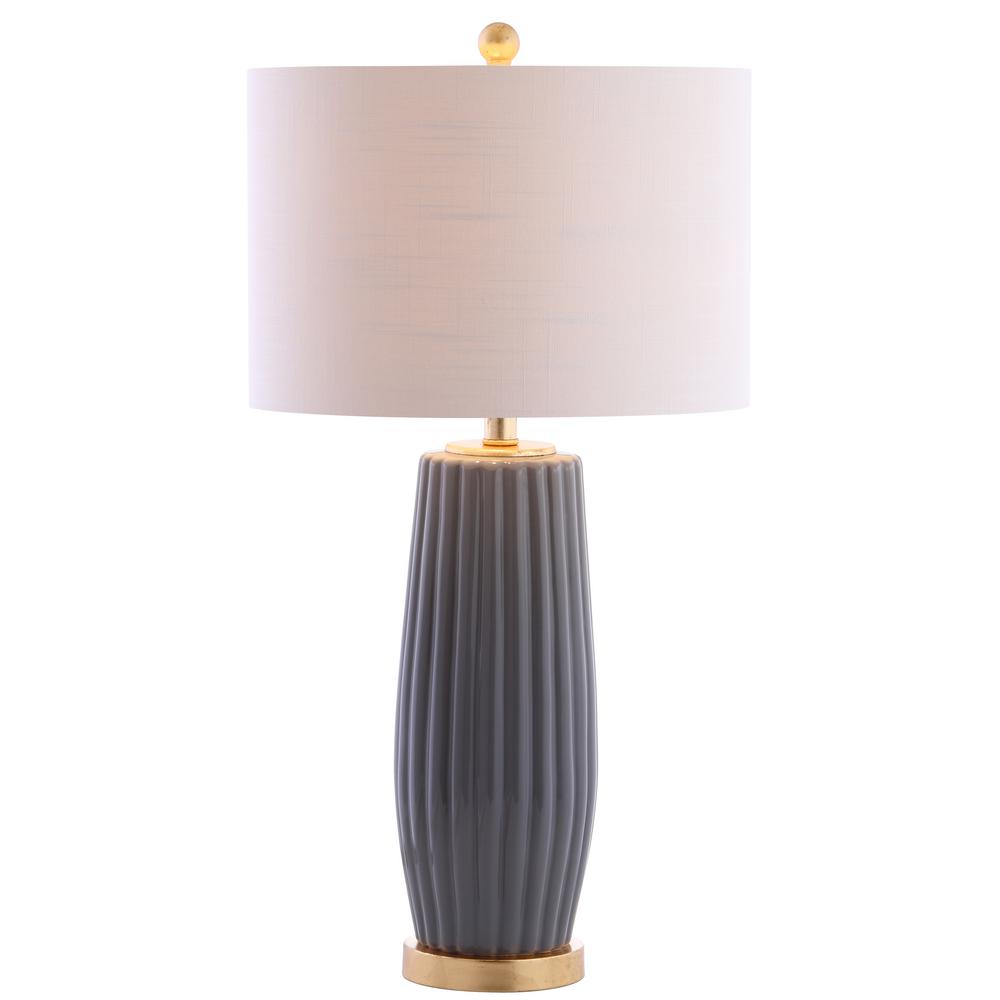 gray ceramic table lamp