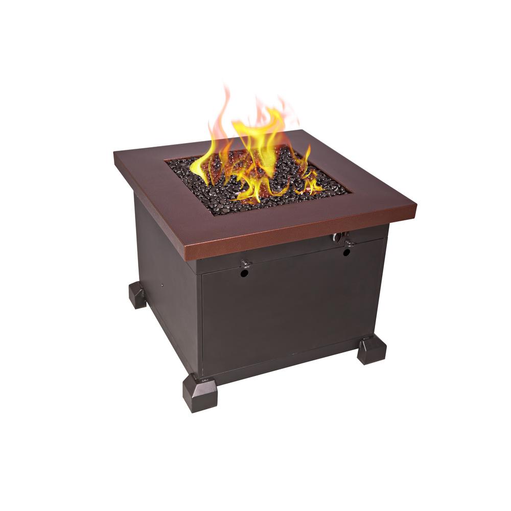 Endless Summer 30 In Square Wood Look Resin Mantel Lp Gas Fire Santa Fe 30 In X 24 Square