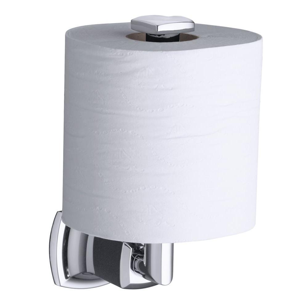 KOHLER Margaux Vertical Wall-Mount Single Post Toilet Paper Holder in