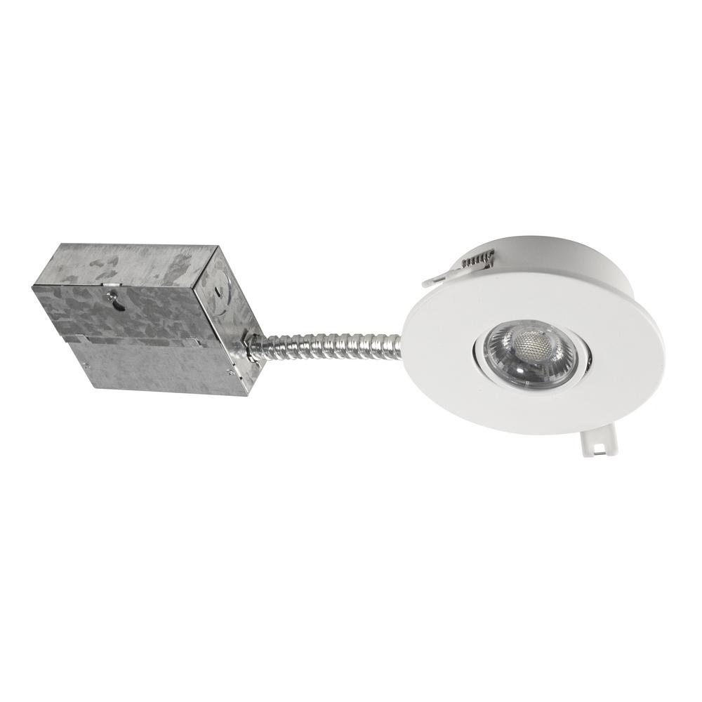 BAZZ 4 inch Slim Matte White Multi-Directional Integrated LED Recessed Fixture... by BAZZ