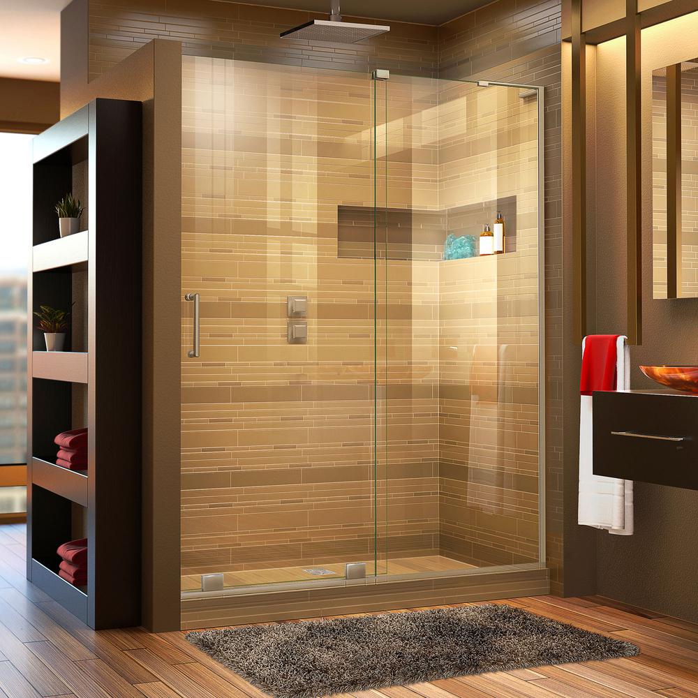 Dreamline Mirage X 44 In To 48 72 Semi Frameless Sliding Shower Door Brushed Nickel