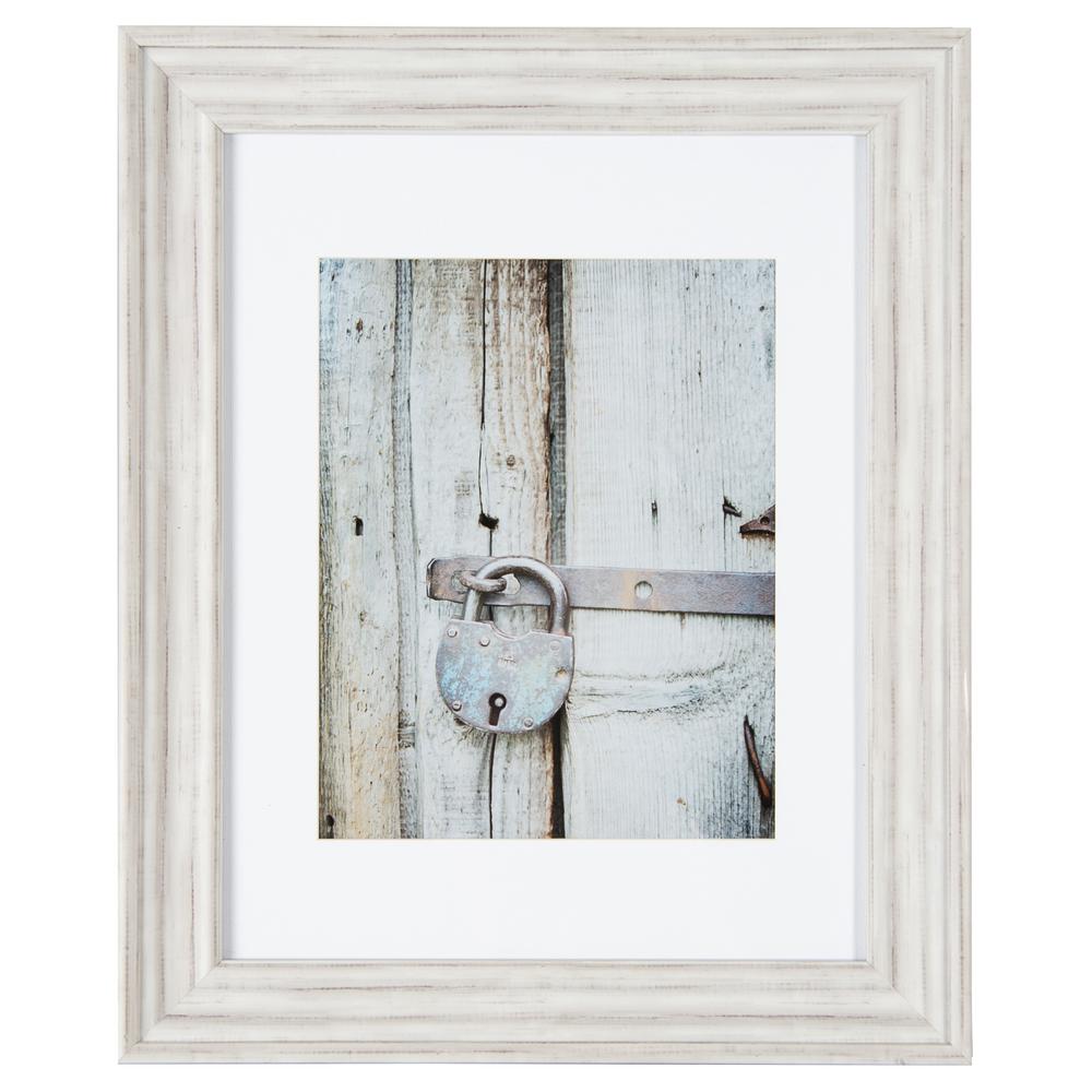 Pinnacle Gallery Perfect 11 In X 14 Distressed White Collage