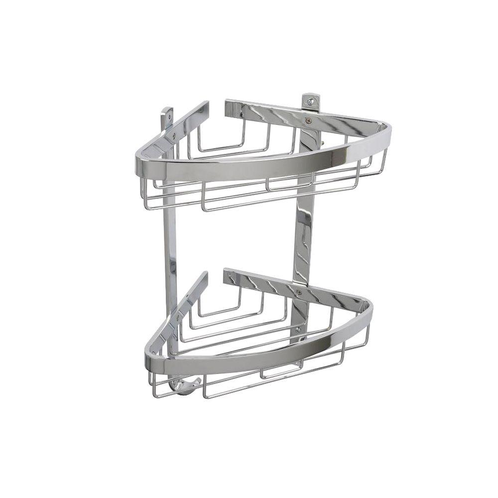 simplehuman Corner Shower Caddy in Aluminum and Stainless SteelBT1064 The Home Depot