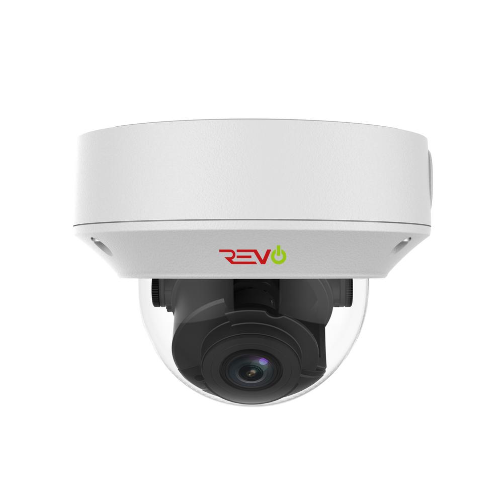 Revo Ultra Hd 4k Ip Commercial Grade Motorized Lens Ip67 Dome Surveillance Camera With True Wdr And Included Cat5e Cable Rucvd2812 4c The Home Depot