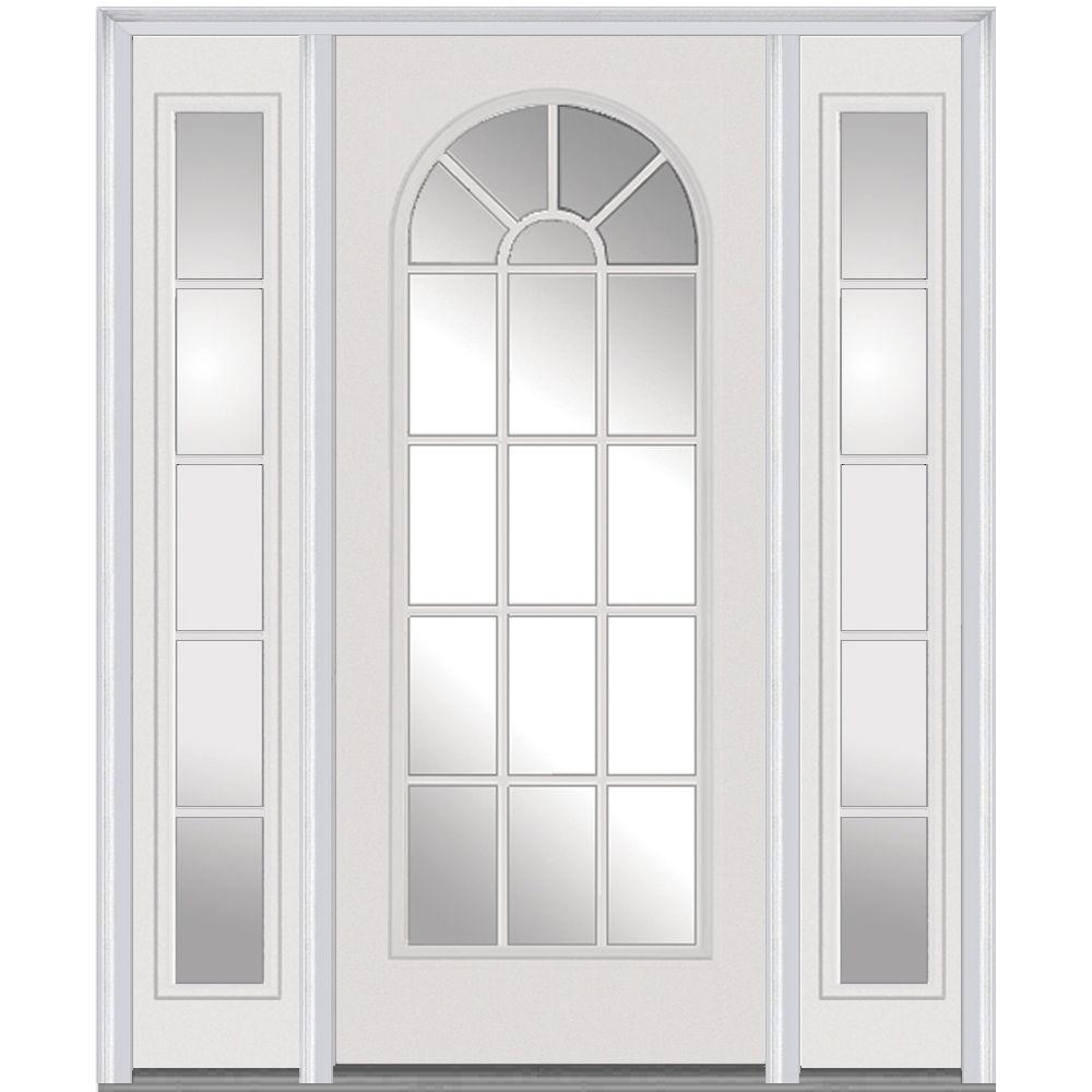 Mmi Door 60 In X 80 In Classic Left Hand Inswing Full Lite Round