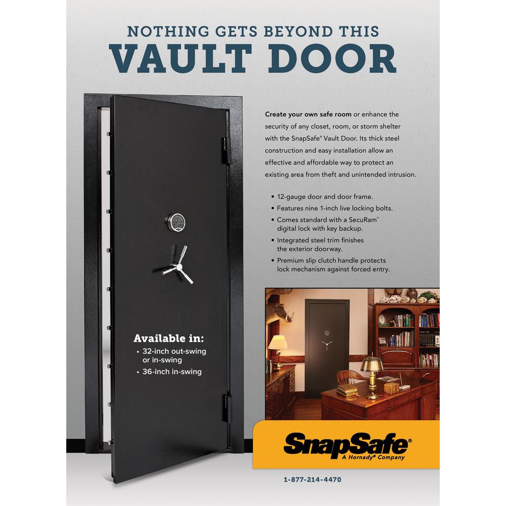 Snapsafe 36 In W X 80 In H Vault Room Safe Door