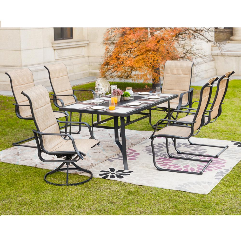 Ceramic Standard Dining Height Patio Furniture The Home Depot - Ceramic Patio Table Set Ceramic Standard Dining Height Patio Furniture The Home Depot - Ceramic Patio Table Set