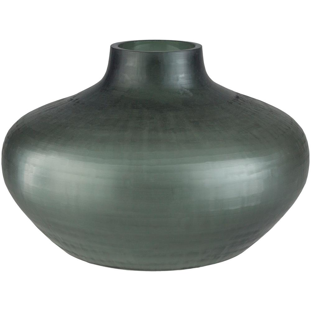 Artistic Weavers Rayc 18.5 in. Dark Green Glass Decorative Vase