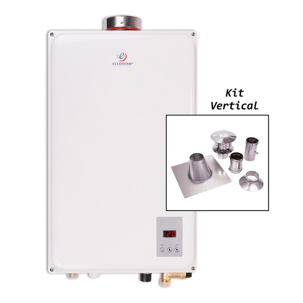 Eccotemp i12 4.0 GPM WholeHome 80,000 BTU Natural Gas Indoor Tankless ...