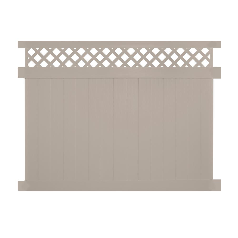 Weatherables Ashton 5 ft. H x 6 ft. W Khaki Vinyl Privacy Fence Panel