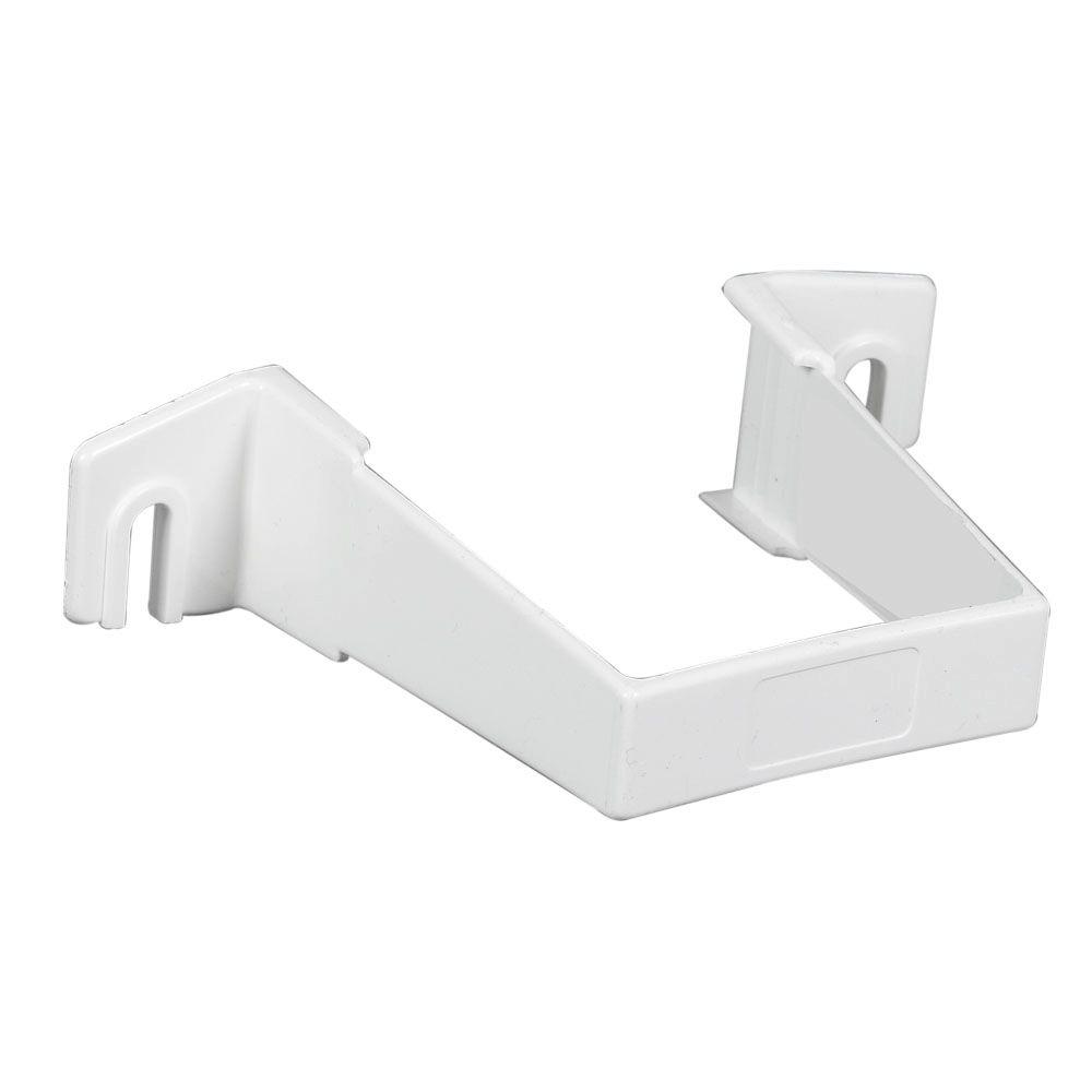 Amerimax Home Products 2 In X 3 In White Vinyl Downspout Clip M0634 30 The Home Depot 