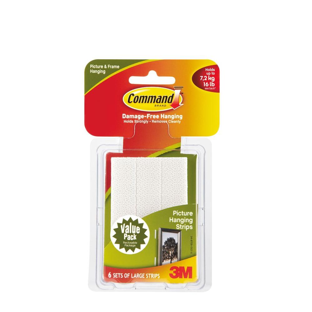 Command Large Picture Hanging Strips Value Pack (6 Sets of Strips)172066ES The Home Depot