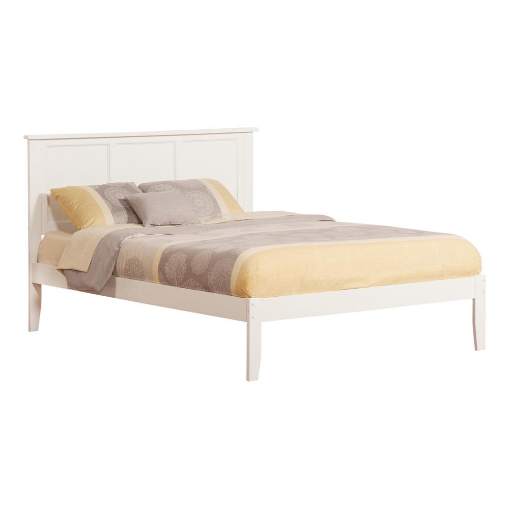Atlantic Furniture Madison King Platform Bed With Open Foot Board In Atlantic Furniture Madison King Platform Bed With Open Foot Board In White