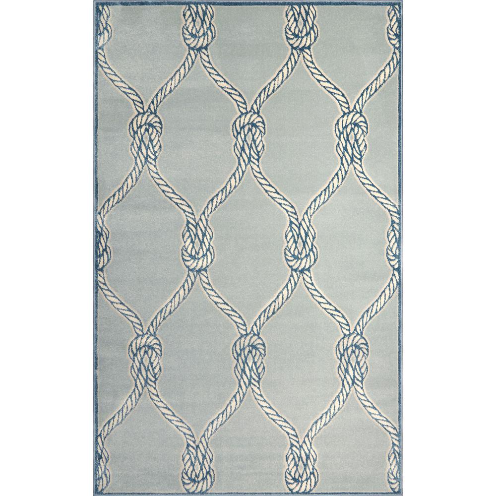 Home Dynamix Bazaar Nautical Rope Blue 5 Ft 2 In X 8 Bazaar Nautical Rope Blue 5 Ft 2 In X 8 Indoor Area Rug