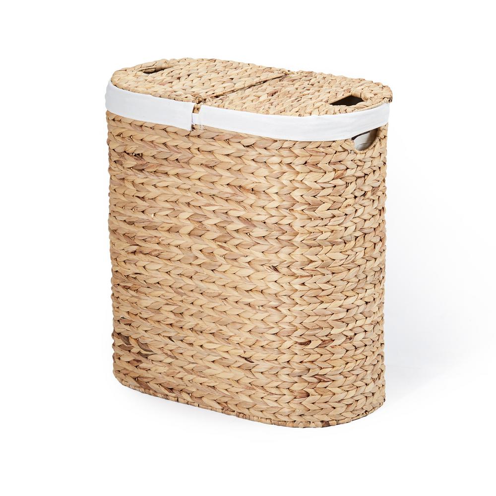 double compartment laundry hamper