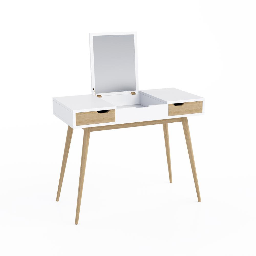 Blythe Vanity Console White/Natural - Jamesdar