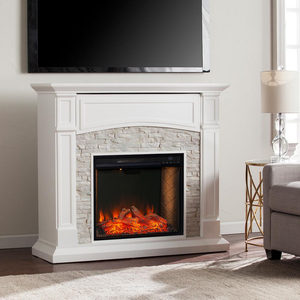 Southern Enterprises Ernesto Alexa-Enabled 46 in. Electric Fireplace in ...