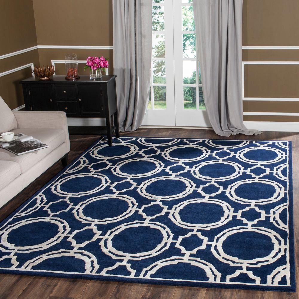 Safavieh Chatham Dark Blue/Ivory 8 ft. x 10 ft. Area RugCHT767C8