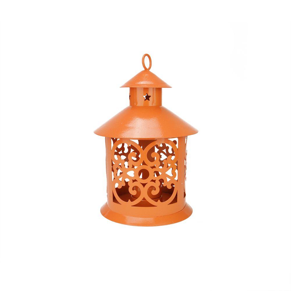 Northlight Outdoor Torches Decor The Home Depot Shiny Orange Votive Or Tealight Candle Holder Lantern With Star And Scroll Cutouts
