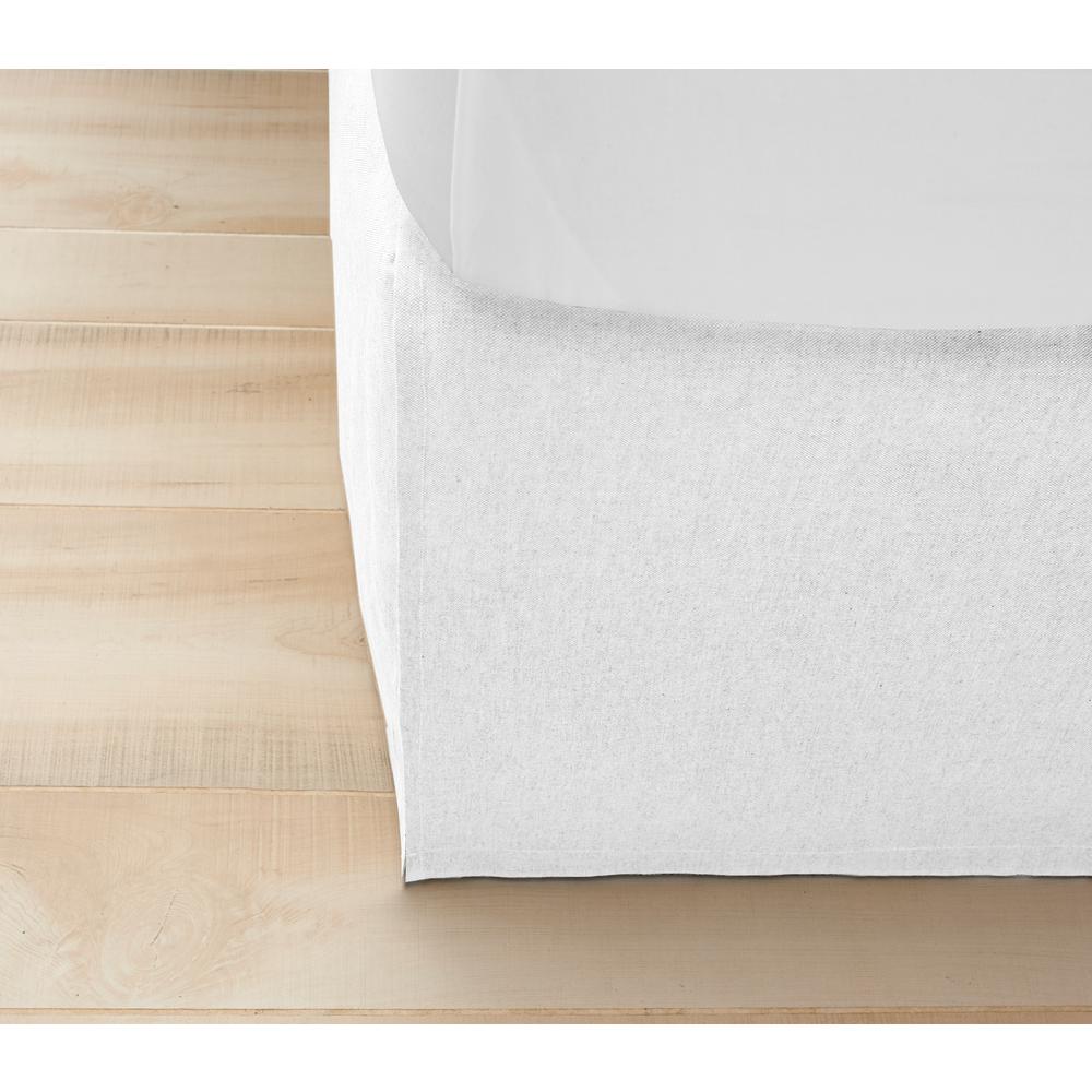 White Twill California King Bed Skirt 423 The Home Depot White Twill California King Bed Skirt