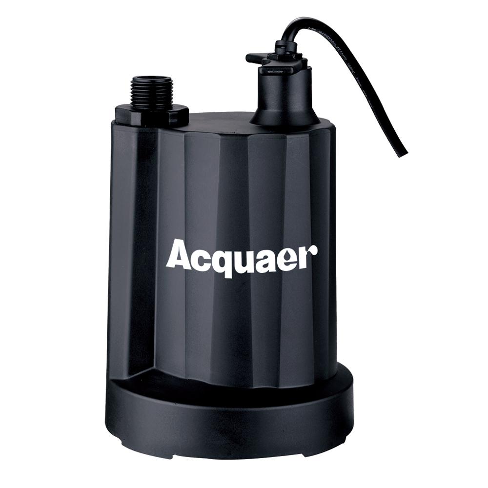 Acquaer 1/3 HP Submersible Plastic Utility Pump-UTP033-2 - The Home Depot