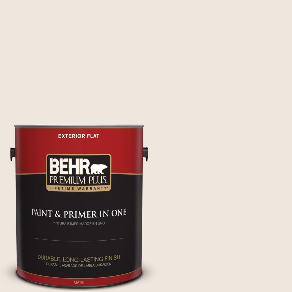 Behr Premium Plus 1 Gal W B 710 Almond Cream Flat Exterior Paint W B 710 Almond Cream Flat Exterior Paint And