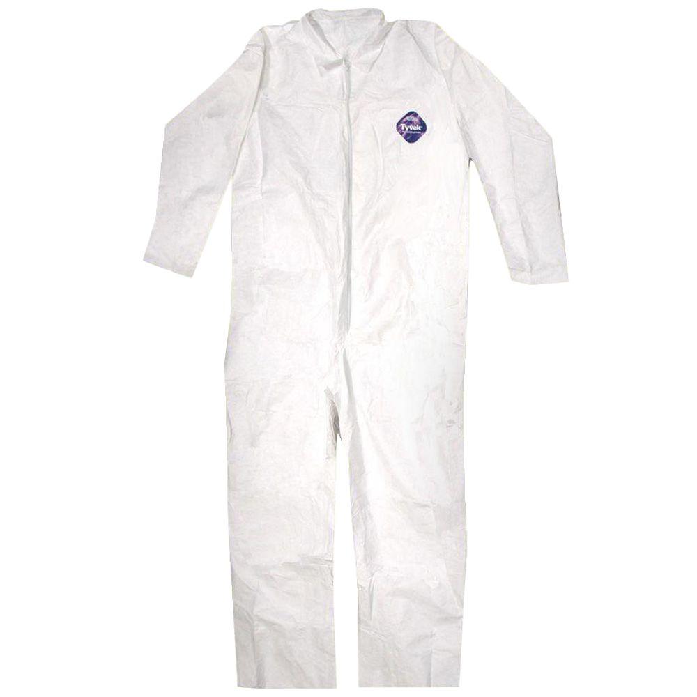 Cordova Defender II Male 2X-Large White Coveralls with Attached ...