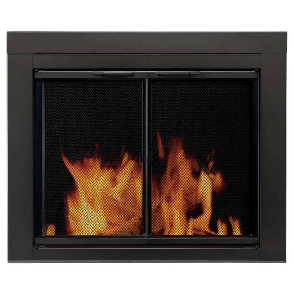 Pleasant Hearth Alpine Small Glass Fireplace Doors An 1010 The