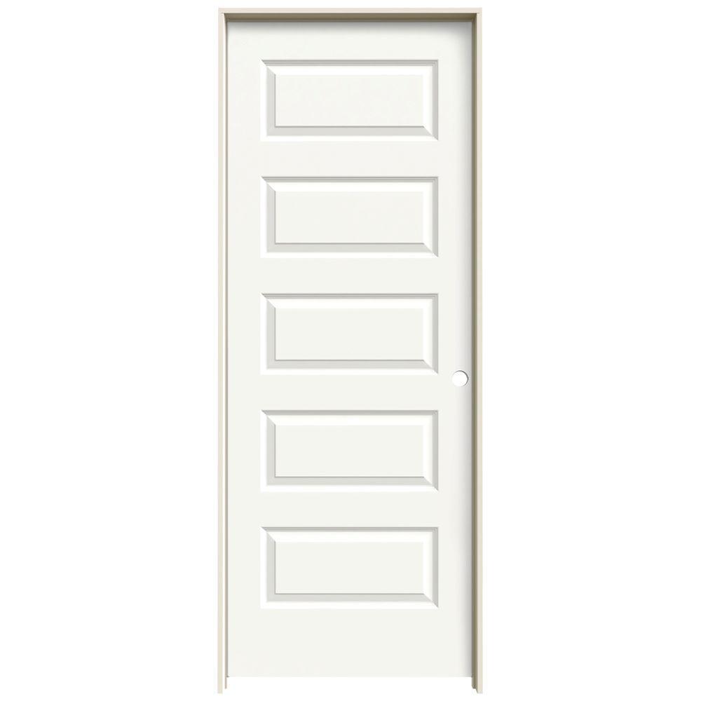 Jeld Wen 32 In X 80 In Rockport White Painted Left Hand Smooth Molded Composite Mdf Single Prehung Interior Door