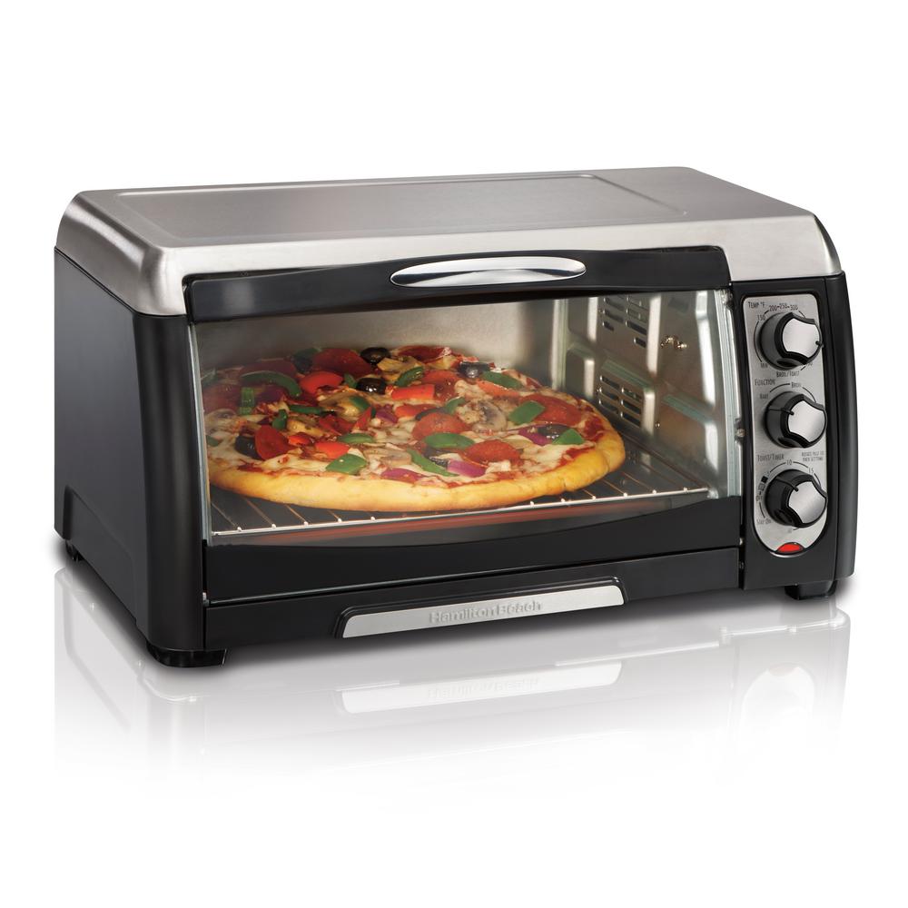 Hamilton Beach 6 Slice Easy Clean Black Toaster Oven-31330D - The Home