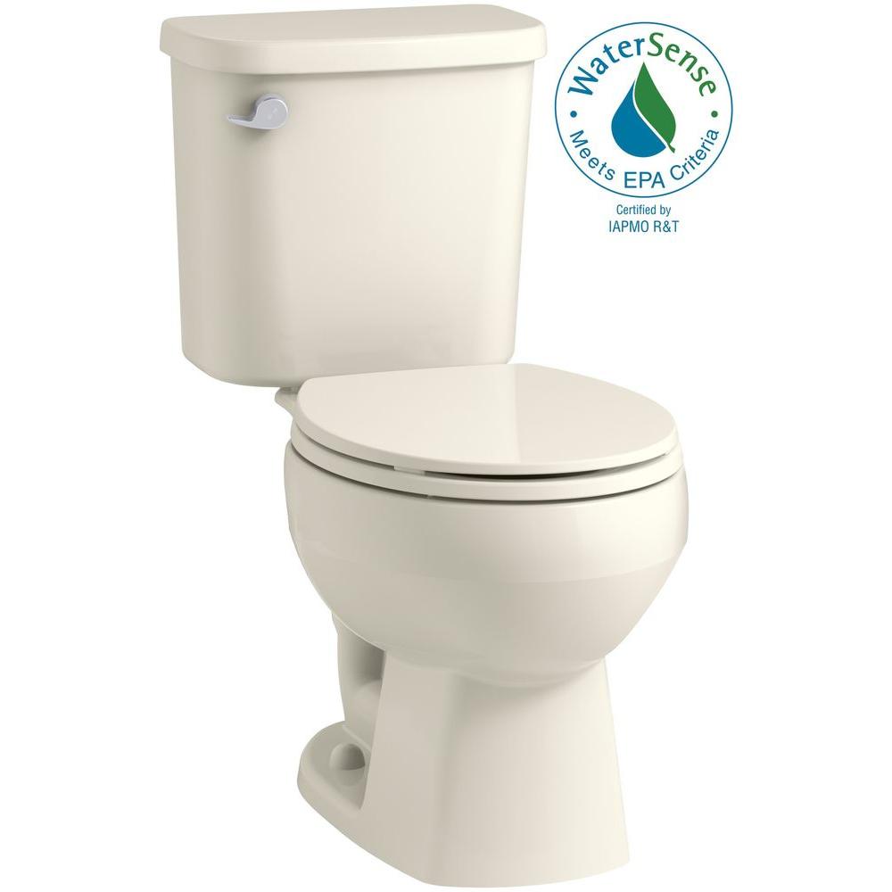 Sterling Windham 2 Piece 1 28 Gpf Single Flush Round Toilet In Sterling Windham 2 Piece 1 28 Gpf Single Flush Round Toilet In Biscuit