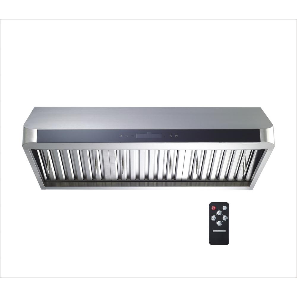 Winflo 36 In. Ducted 600 CFM Under Cabinet Range Hood In Stainless ...