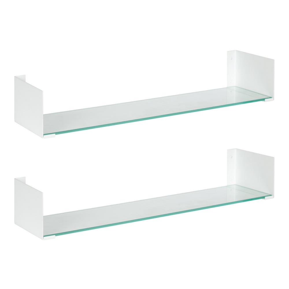 Kate and Laurel Rodi 6 in. x 24 in. x 1 in. White Metal