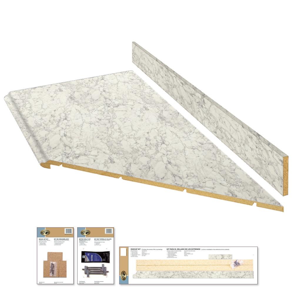 Hampton Bay 8 Ft Laminate Countertop Kit With Right Miter In