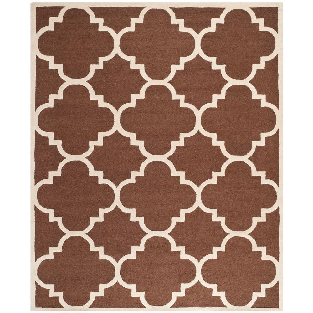 Safavieh Cambridge Dark Brown/Ivory 9 ft. x 12 ft. Area RugCAM140H9