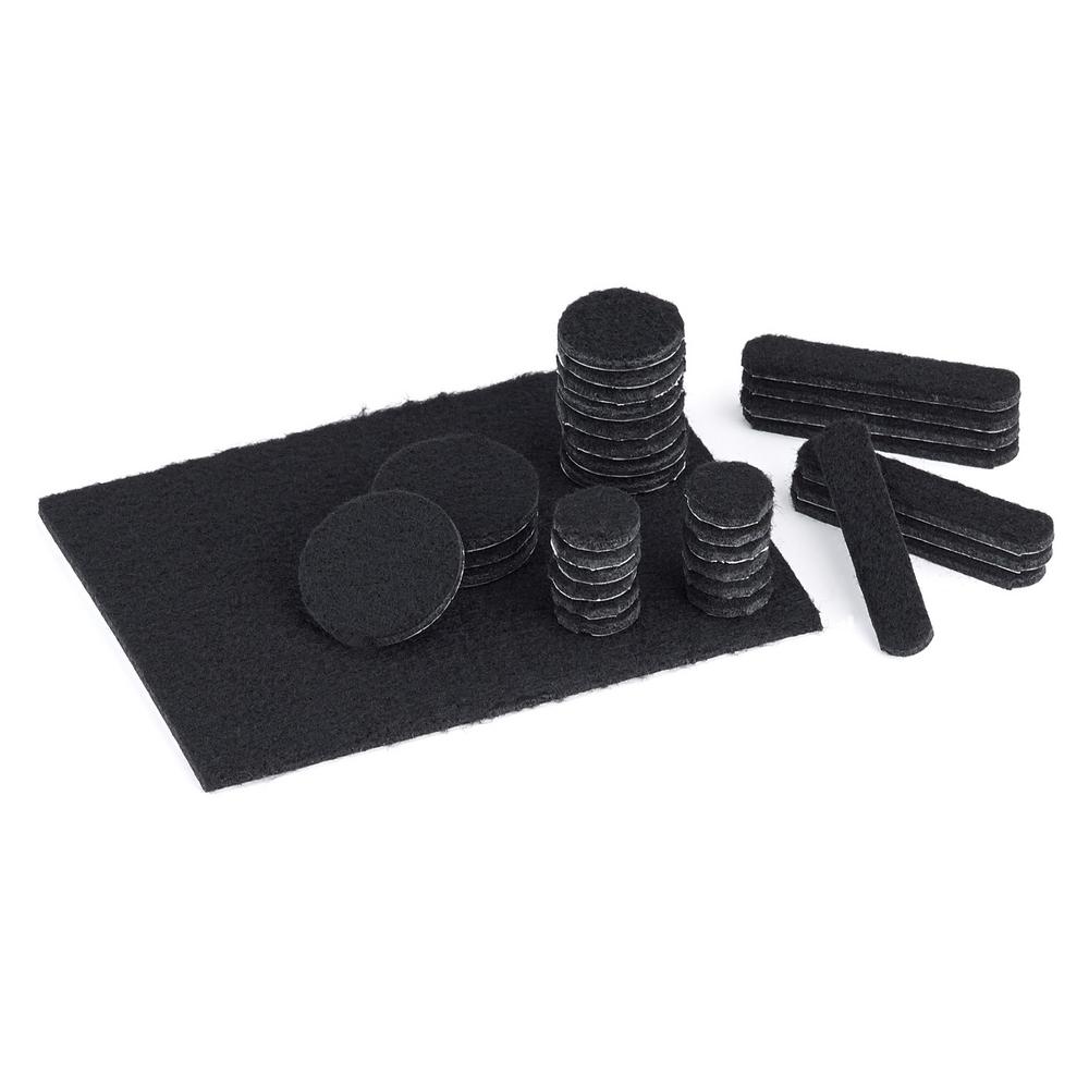 Richelieu Hardware Orted Black Felt Pads 33 Pack 93554 The Richelieu Hardware Orted Black Felt Pads 33 Pack