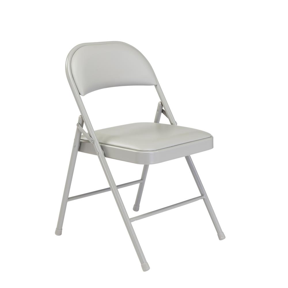 National Public Seating Nps Series Vinyl Grey Upholstered Commercialine Folding Chairs Pack Of National Public Seating Nps Series Vinyl Grey Upholstered Commercialine Folding Chairs Pack Of