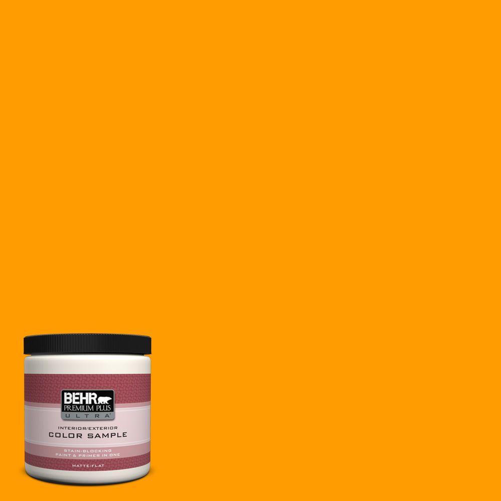 Behr Premium Plus Ultra 8 Oz S G 290 Orange L Matte Interior S G 290 Orange L Matte Interior Exterior Paint And Primer In One Sample
