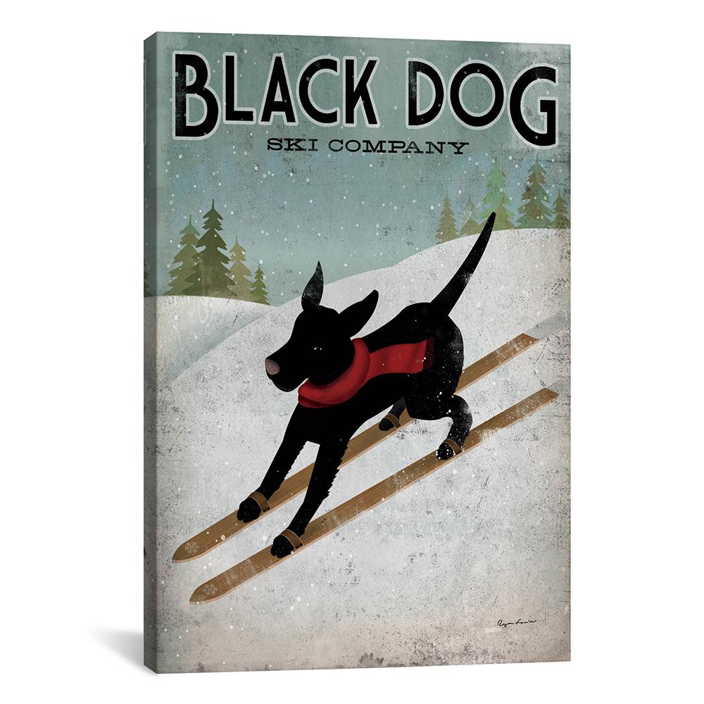 black dog wall art
