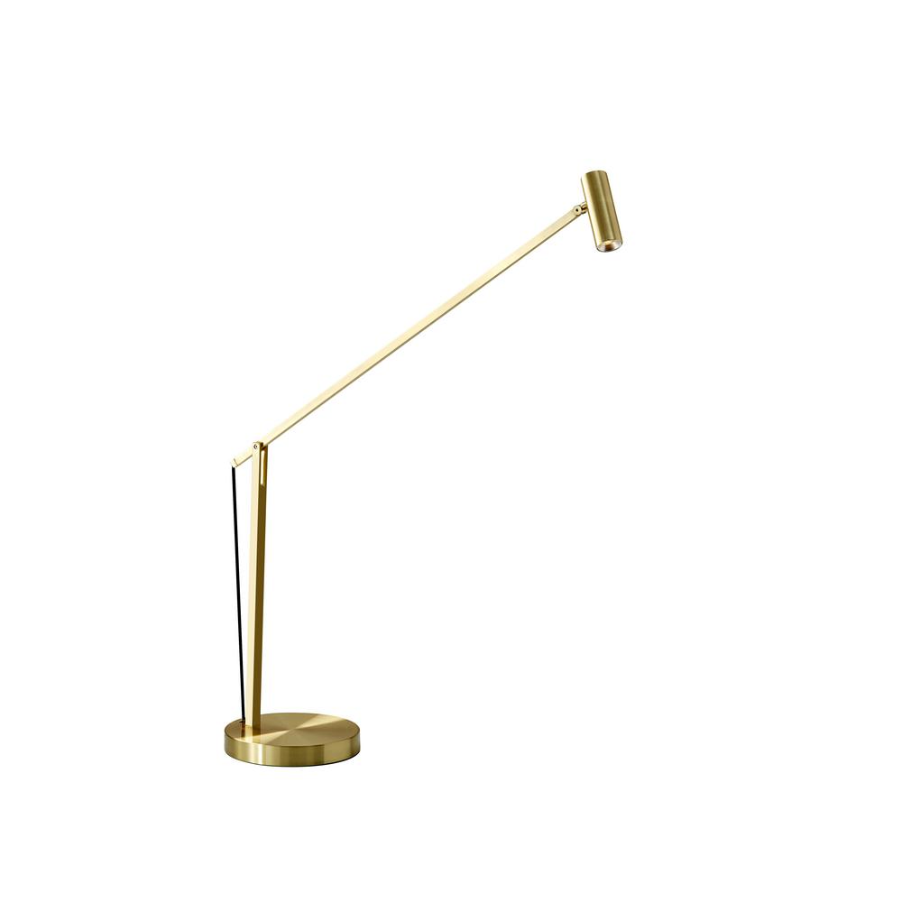 Adesso Ads360 Crane 32 In Integrated Led Gold Desk Lamp Ad9100 04 The Home Depot