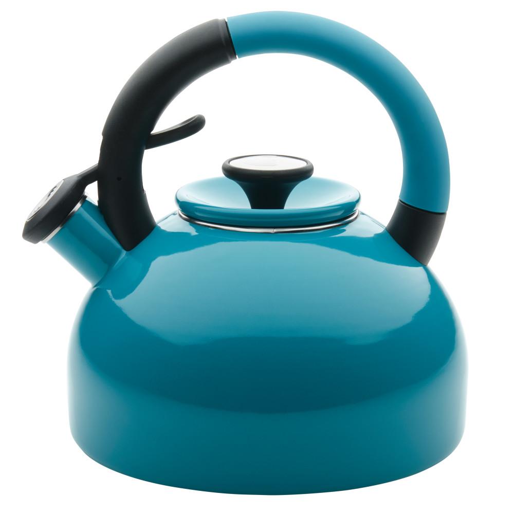 turquoise tea kettle