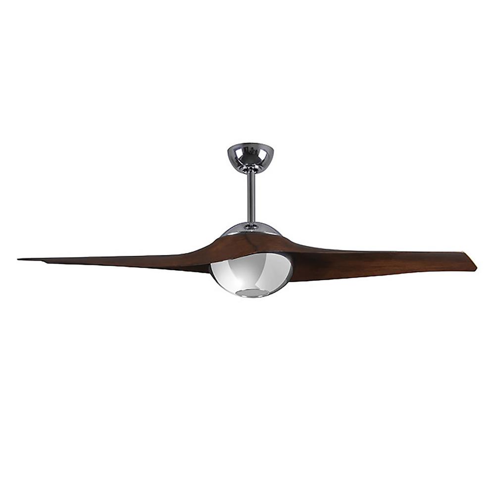 Atlas C Iv 60 In Led Indoor Outdoor Damp Polished Chrome Ceiling Led Indoor Outdoor Damp Polished Chrome Ceiling Fan With Light Remote Control