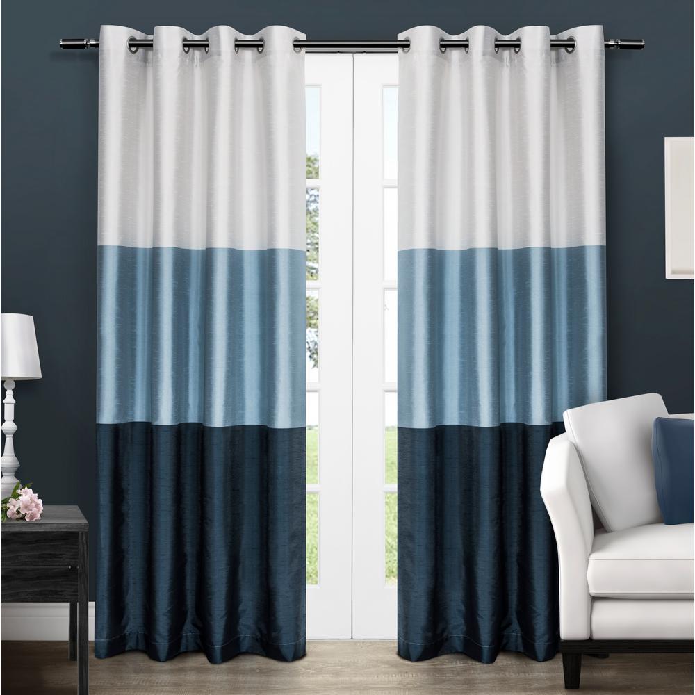 Striped Blue Curtains Drapes Window Treatments The Home