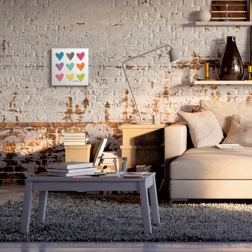 12 In X Watercolor Cute Hearts Love By Alli Rogosich Printed Wood Wall Art 12 In X Watercolor Cute Hearts Love By Alli Rogosich Printed Wood Wall Art