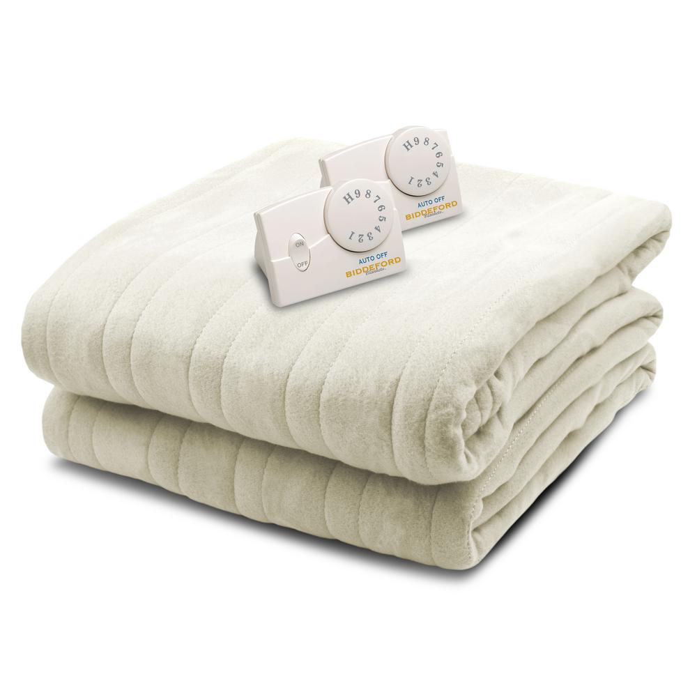 Biddeford Blankets 1004 Series Comfort Knit Heated 100 In X 90 1004 Series Comfort Knit Heated 100 In X 90 Natural King Size Blanket